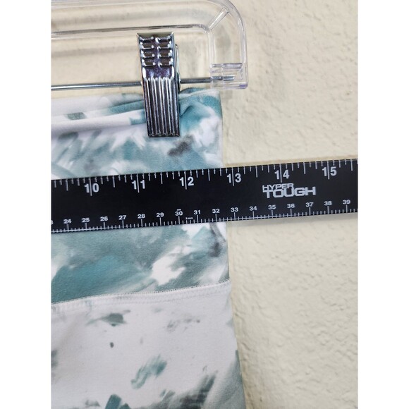 Core 10 Leggings Womens Small Green Tie Dye Abstract High Waist Crop Yoga Gym - Picture 4 of 6